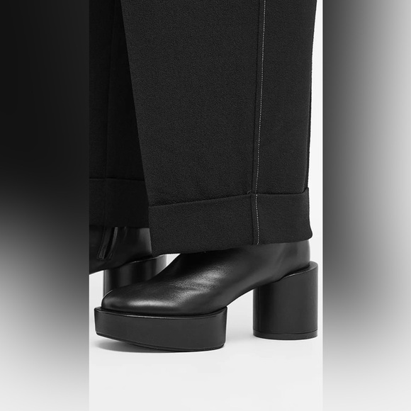 MM6 MAISON MARTIN MARGIELA Black Décolleté Platform Heel Bootie Size 38 - Picture 3 of 17